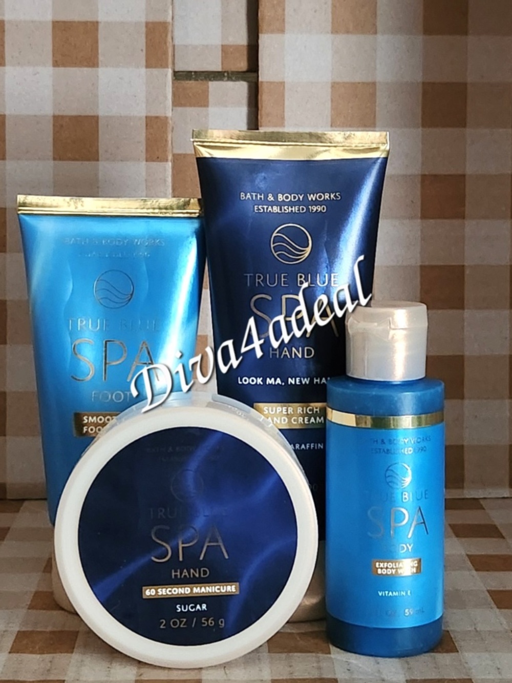 Bath & Body Works TRUE BLUE SPA Mini Hand/Foot 4PC Bundle